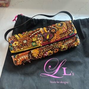 Laura Lee designs, Handbag Beaded Sequin Floral Design. Brand new, never used.